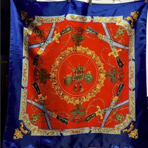 Large lightweight 34” x 35” EUC scarf